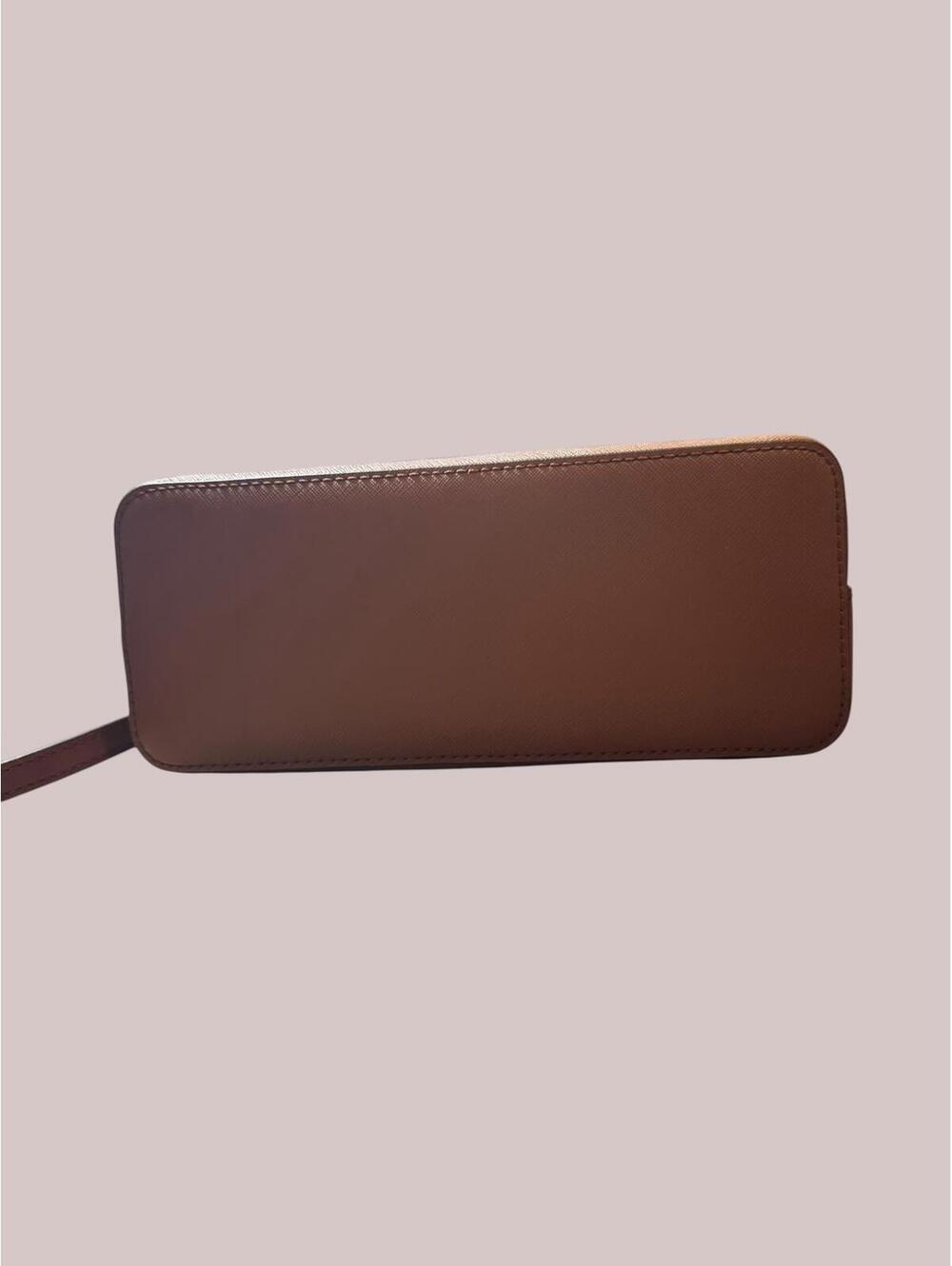 Michael Kors Brown Leather Crossbody with Gold Chain Strap - Picture 4 of 7
